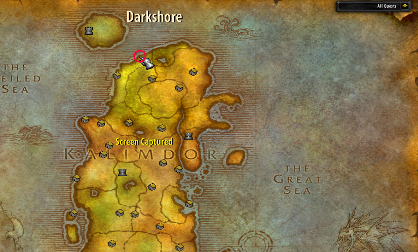 Darkshore map